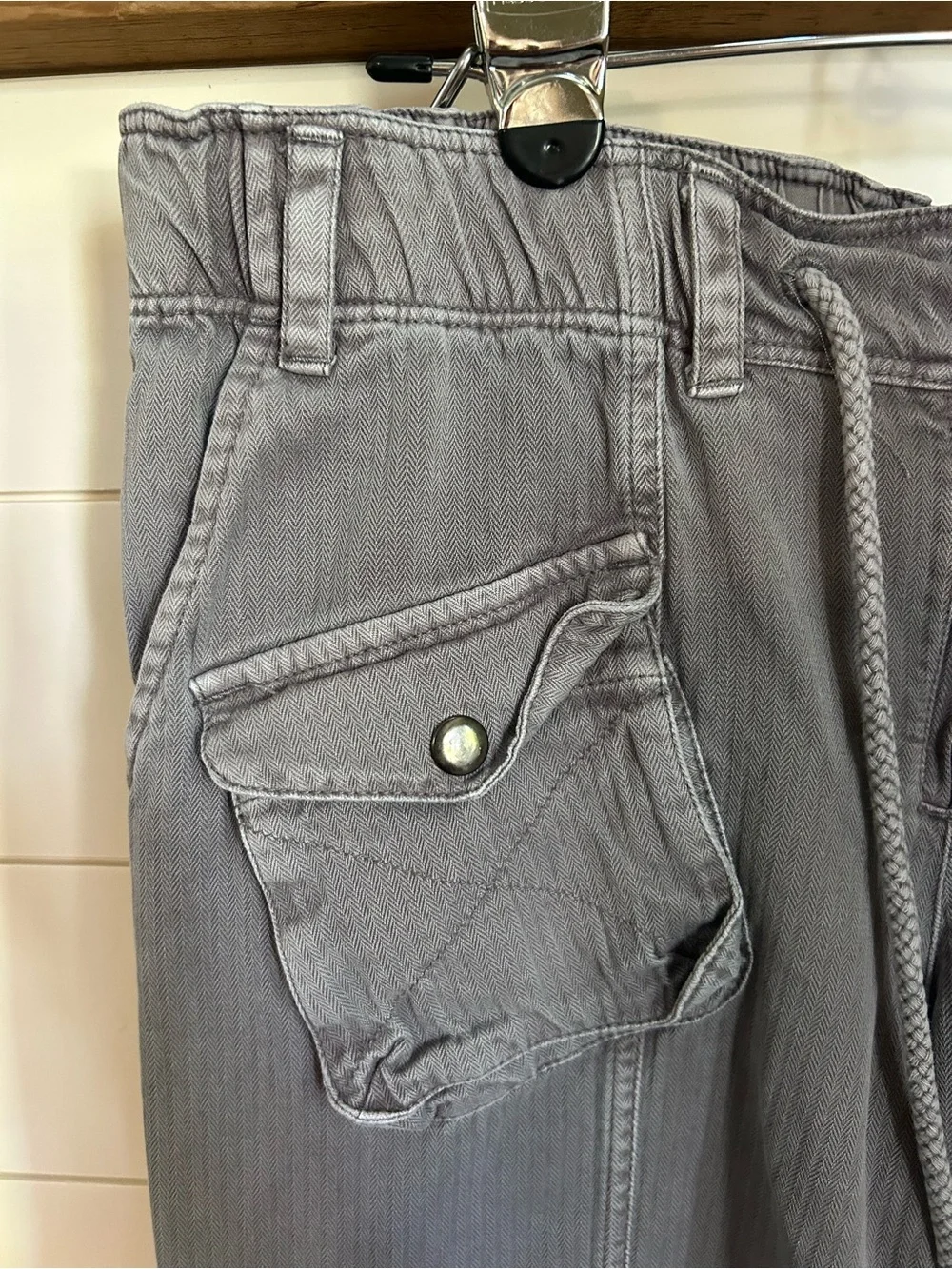 Free People Gray Tahiti Cargo  Pants